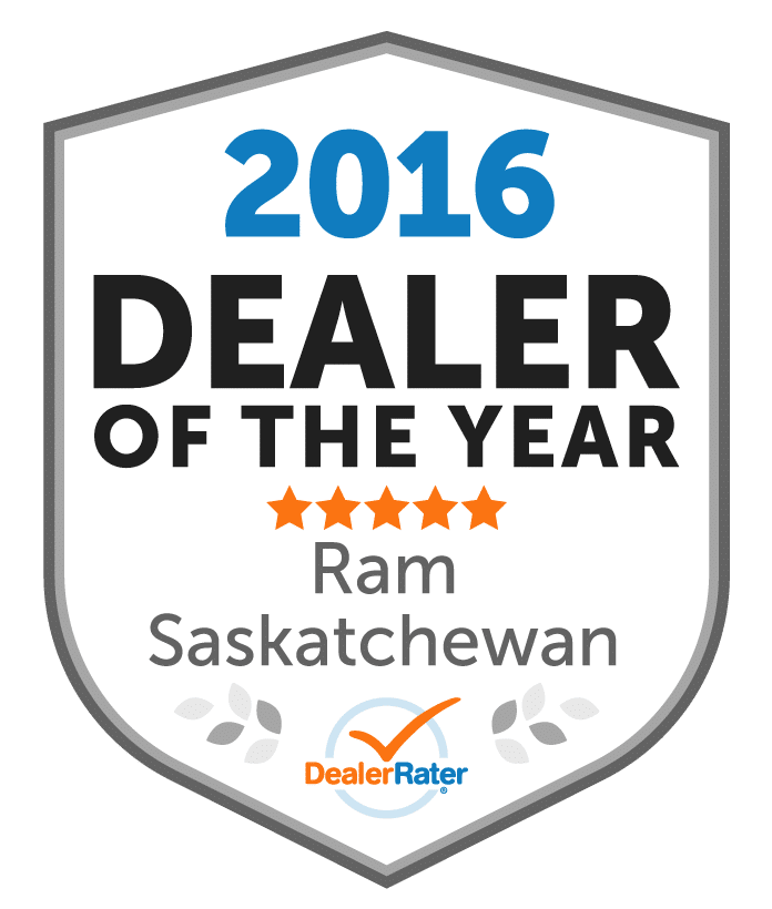 Badge displaying "2026 Dealer of the Year," awarded to a national Cadillac winner, rated by DealerRater.