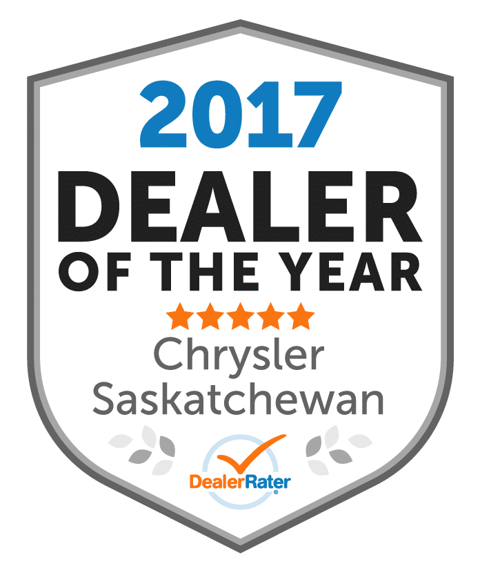 Badge displaying "2026 Dealer of the Year," awarded to a national Cadillac winner, rated by DealerRater.