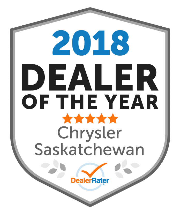 Badge displaying "2026 Dealer of the Year," awarded to a national Cadillac winner, rated by DealerRater.