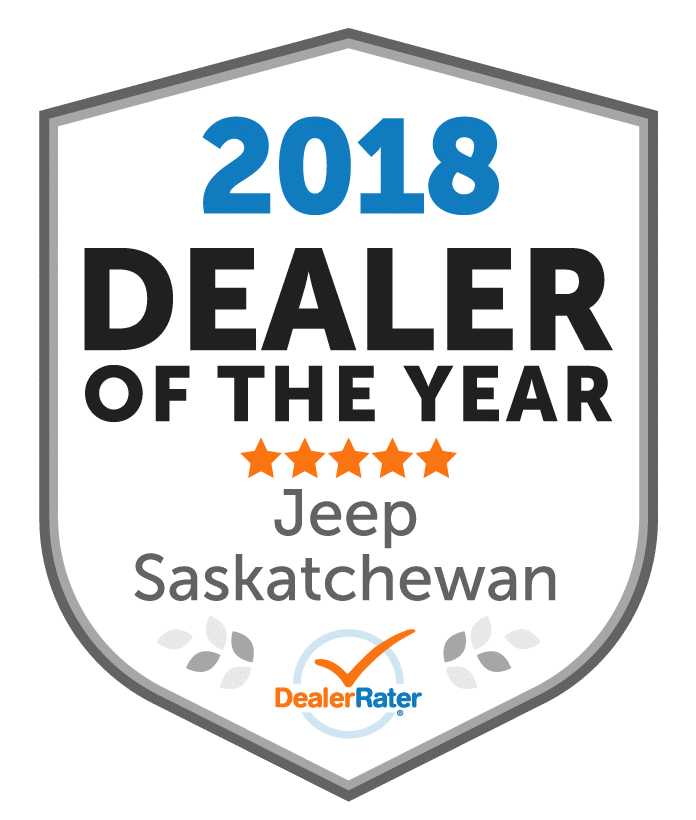 Badge displaying "2026 Dealer of the Year," awarded to a national Cadillac winner, rated by DealerRater.