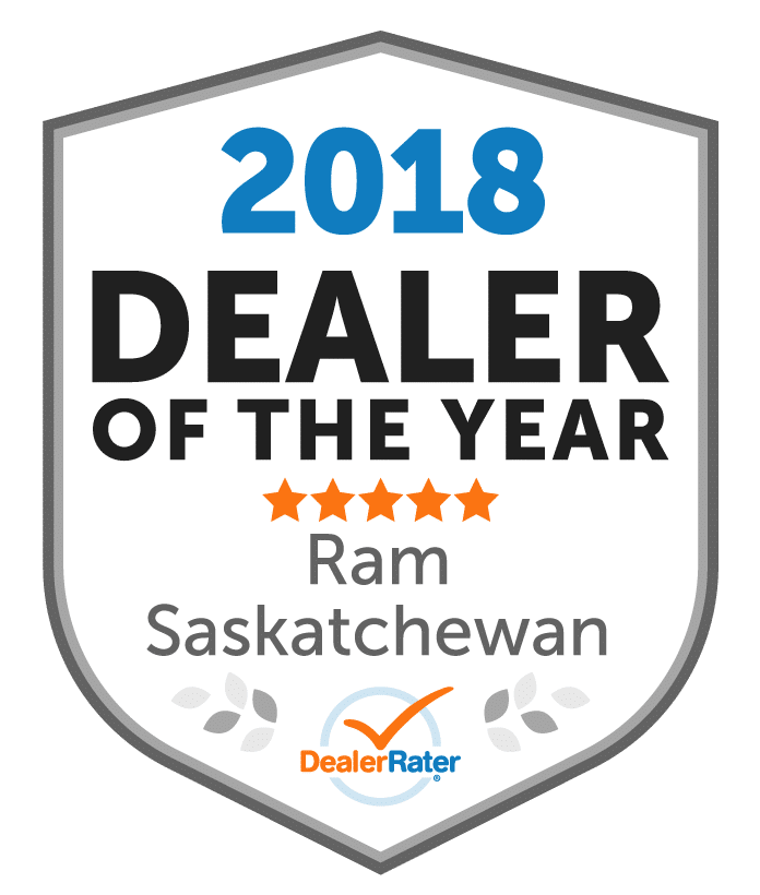 Badge displaying "2026 Dealer of the Year," awarded to a national Cadillac winner, rated by DealerRater.