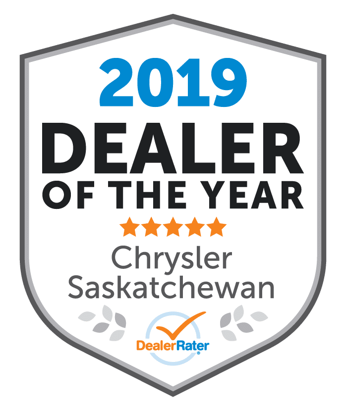 Badge displaying "2026 Dealer of the Year," awarded to a national Cadillac winner, rated by DealerRater.